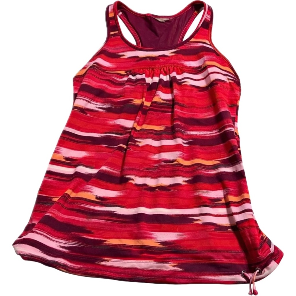 Athleta Striped Racerback Tank Top, Size L